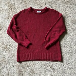 Dark red sweater